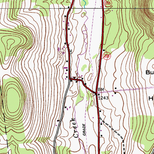 Topographic Map of South Hartwick, NY
