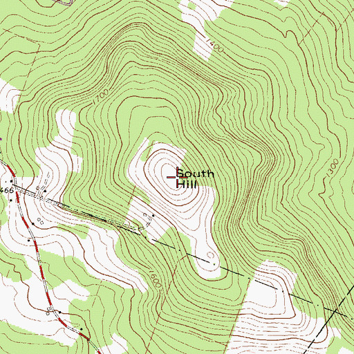 Topographic Map of South Hill, NY