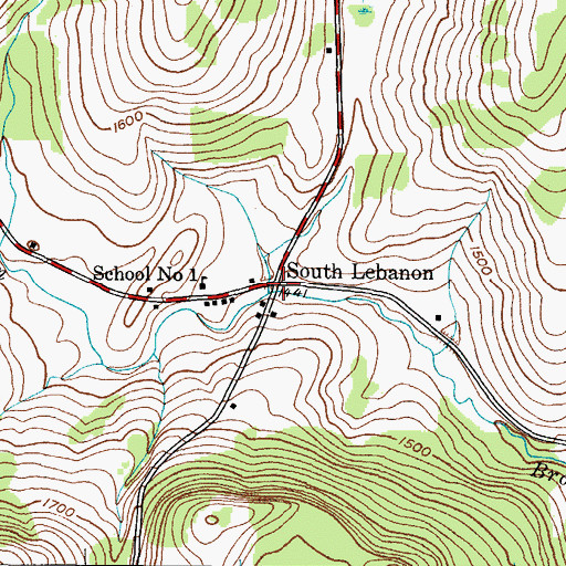 Topographic Map of South Lebanon, NY
