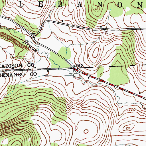 Topographic Map of South Lebanon Brook, NY