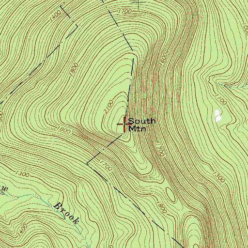 Topographic Map of South Mountain, NY