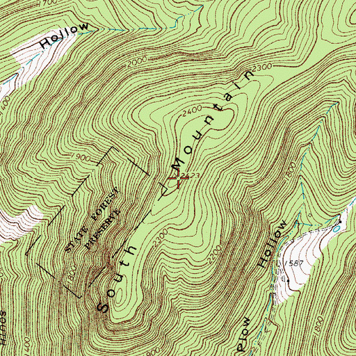Topographic Map of South Mountain, NY