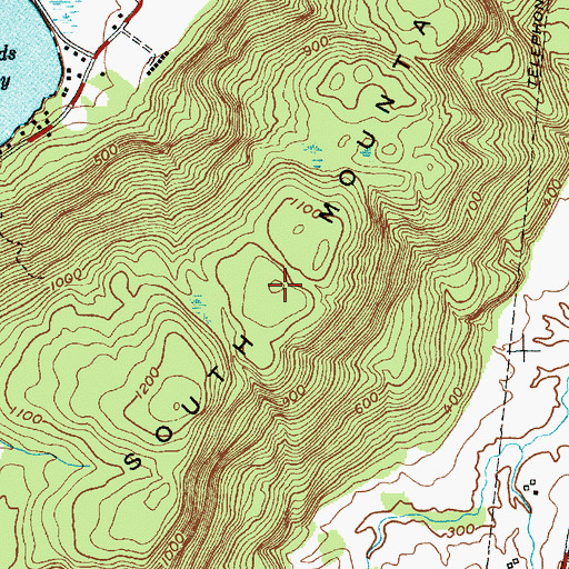 Topographic Map of South Mountain, NY