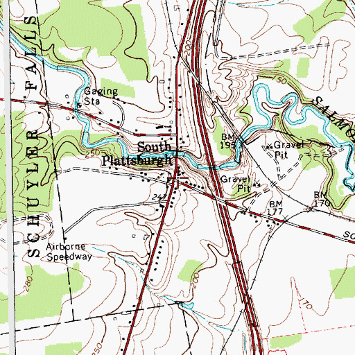 Topographic Map of South Plattsburgh, NY