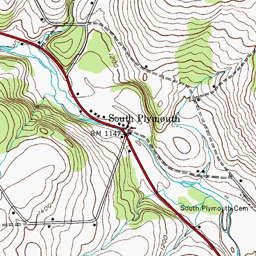 Topographic Map of South Plymouth, NY