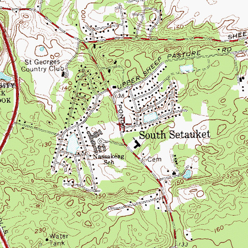 Topographic Map of South Setauket, NY