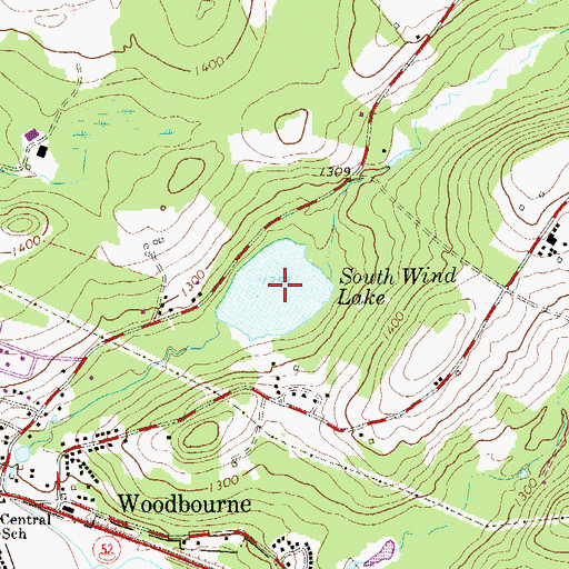 Topographic Map of South Wind Lake, NY