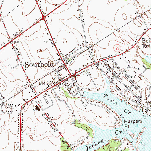 Topographic Map of Southold, NY
