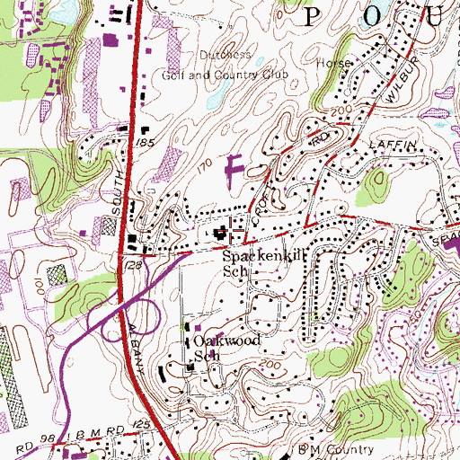 Topographic Map of Spackenkill School, NY