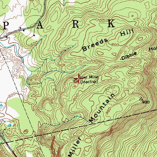 Topographic Map of Spar Mine, NY