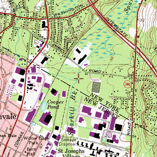 Topographic Map of Sparkill Brook, NY
