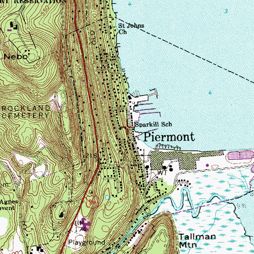 Topographic Map of Sparkill School, NY