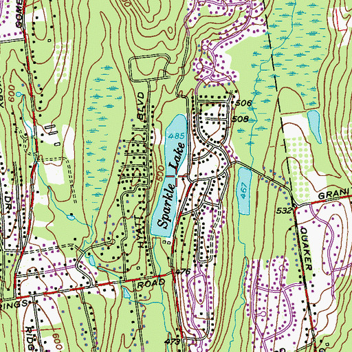 Topographic Map of Sparkle Lake, NY