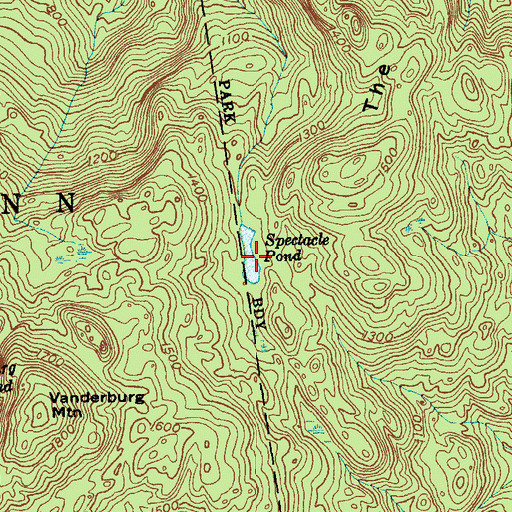 Topographic Map of Spectacle Pond, NY