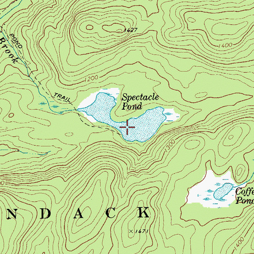 Topographic Map of Spectacle Pond, NY