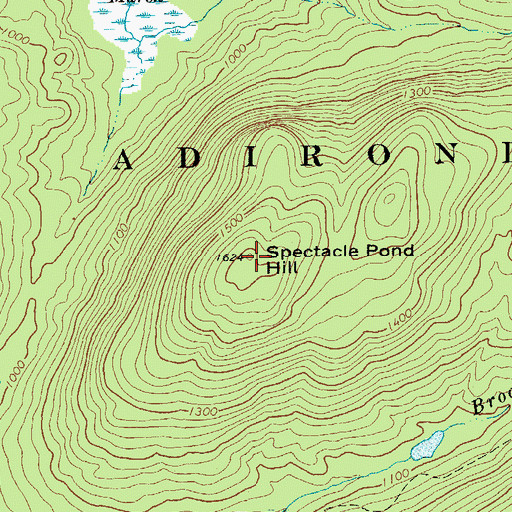 Topographic Map of Spectacle Pond Hill, NY