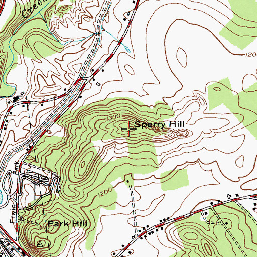 Topographic Map of Sperry Hill, NY