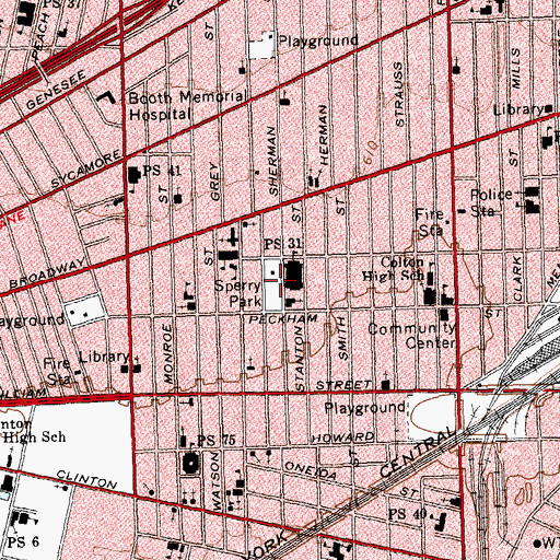 Topographic Map of Sperry Park, NY