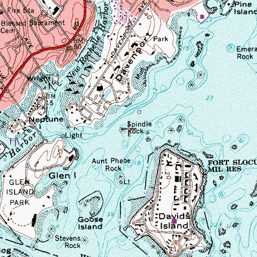 Topographic Map of Spindle Rock, NY