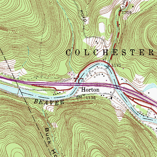 Topographic Map of Spooner Brook, NY