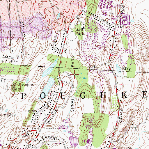 Topographic Map of Spratt Park, NY