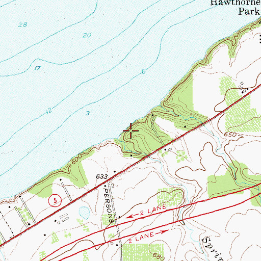 Topographic Map of Spring Creek, NY