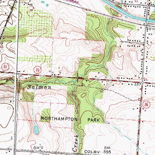 Topographic Map of Spring Creek, NY
