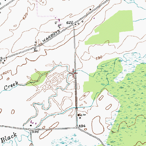 Topographic Map of Spring Creek, NY