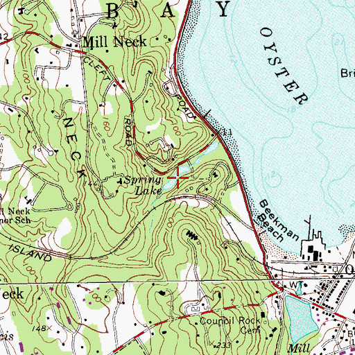 Topographic Map of Spring Lake, NY