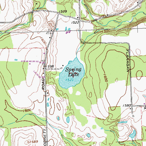 Topographic Map of Spring Lake, NY