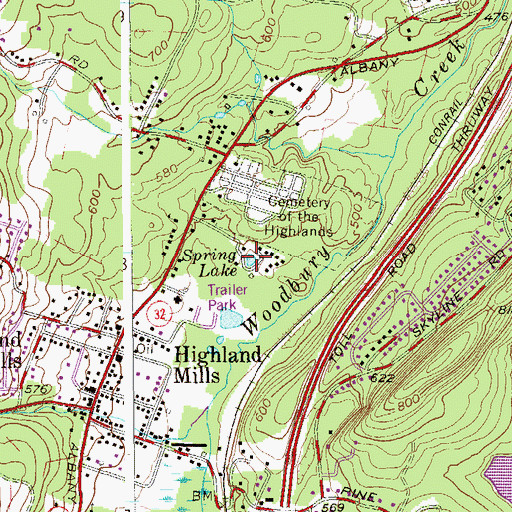 Topographic Map of Spring Lake, NY