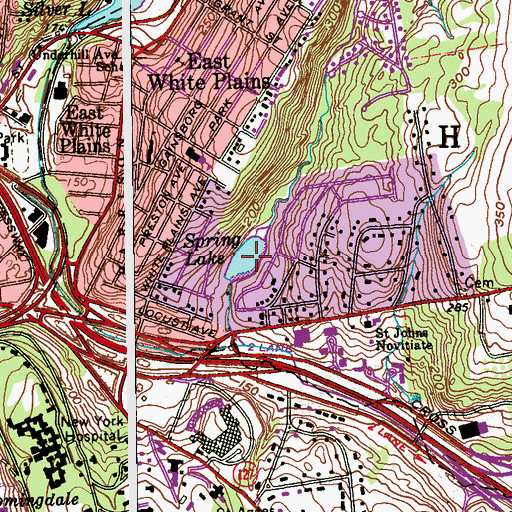 Topographic Map of Spring Lake, NY