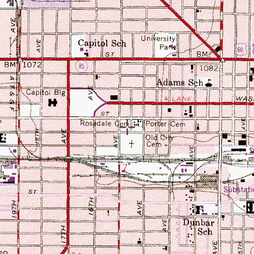 Topographic Map of Porter Cemetery, AZ