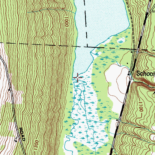 Topographic Map of Springwater Creek, NY