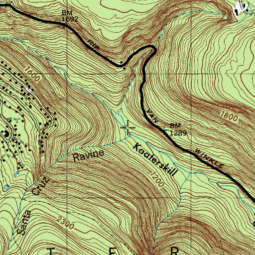 Topographic Map of Spruce Creek, NY