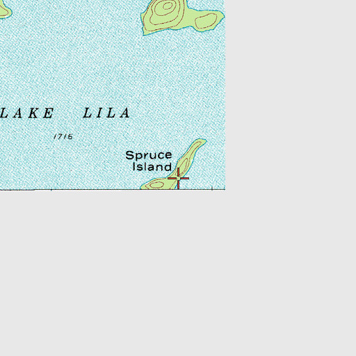 Topographic Map of Spruce Island, NY