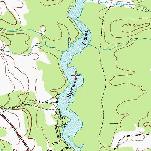 Topographic Map of Spruce Lake, NY