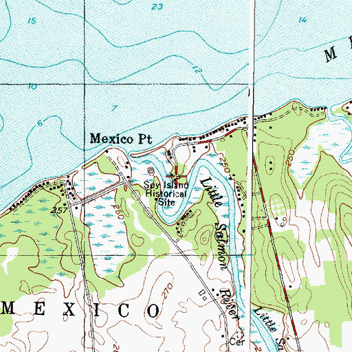 Topographic Map of Spy Island Historical Site, NY