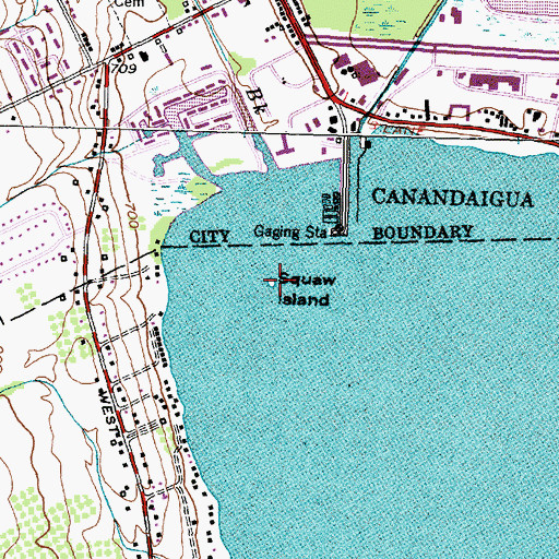 Topographic Map of Squaw Island, NY