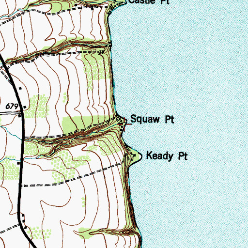 Topographic Map of Squaw Point, NY