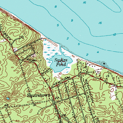 Topographic Map of Squire Pond, NY