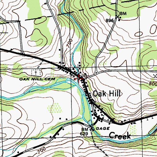 Topographic Map of Squirmer Valley, NY