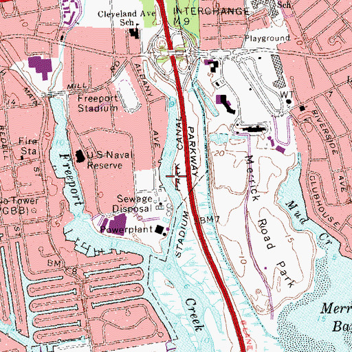 Topographic Map of Stadium Park Canal, NY