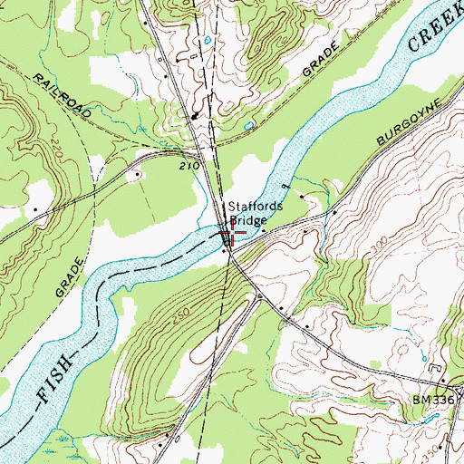 Topographic Map of Staffords Bridge, NY