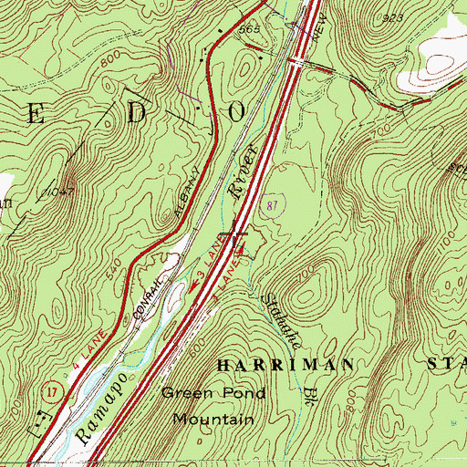 Topographic Map of Stahahe Brook, NY