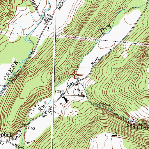 Topographic Map of Stanton Creek, NY