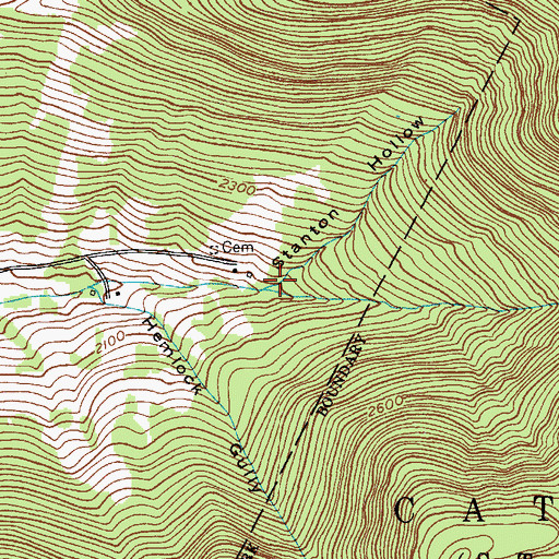 Topographic Map of Stanton Hollow, NY