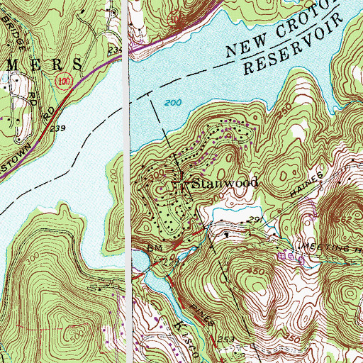Topographic Map of Stanwood, NY