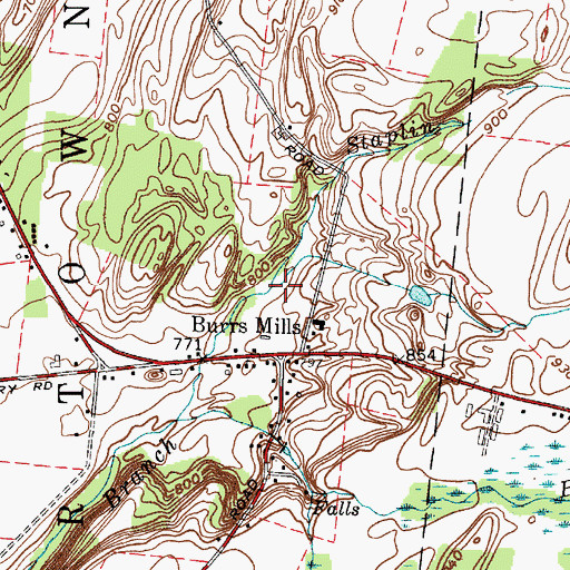 Topographic Map of Staplin Creek, NY