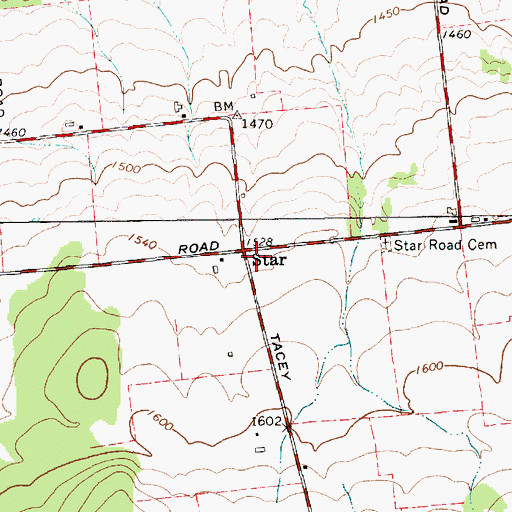 Topographic Map of Star, NY